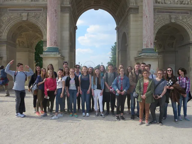 Schülergruppe in Paris