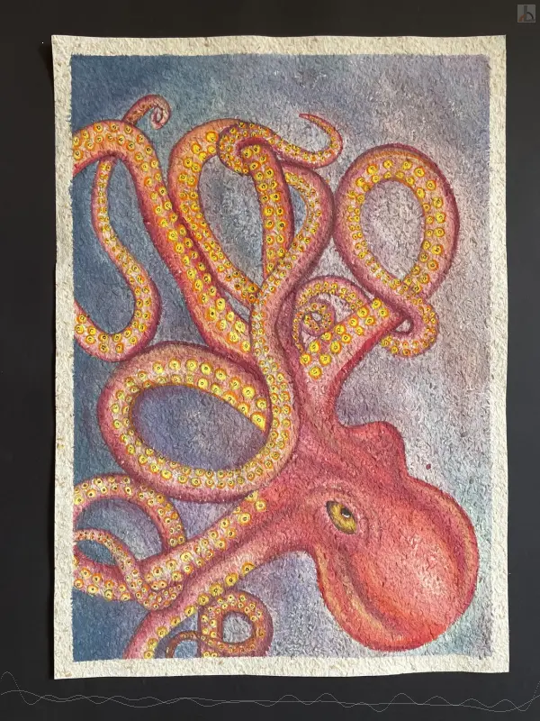 Oktopus rot-orange