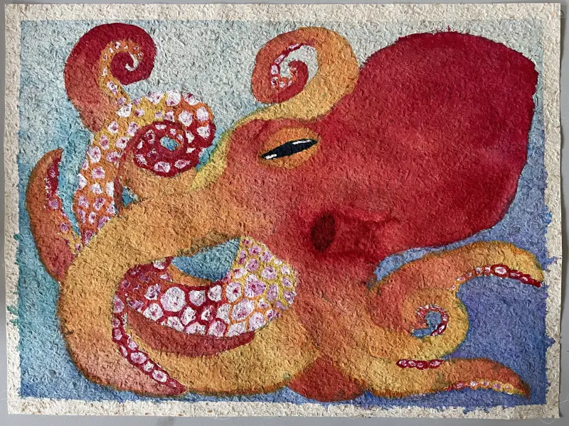 Oktopus rot-gelb